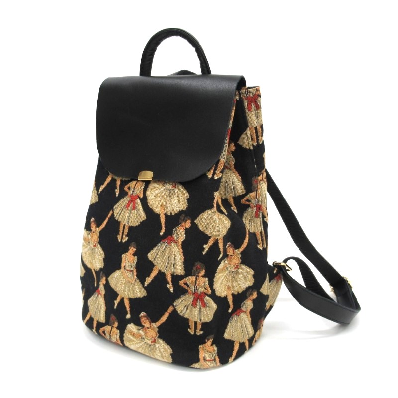 ベル・ブランシェ  レザーフラップミニリュック / バレリーナ黒【日本製】